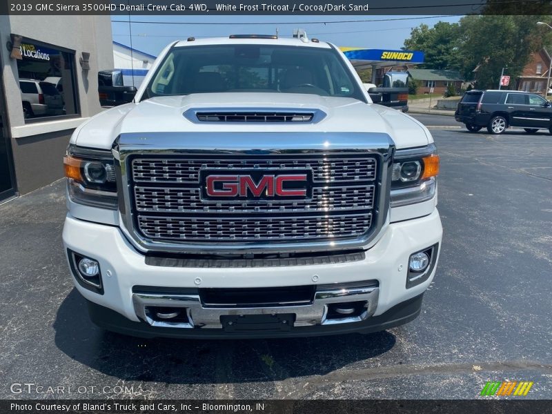 White Frost Tricoat / Cocoa/Dark Sand 2019 GMC Sierra 3500HD Denali Crew Cab 4WD