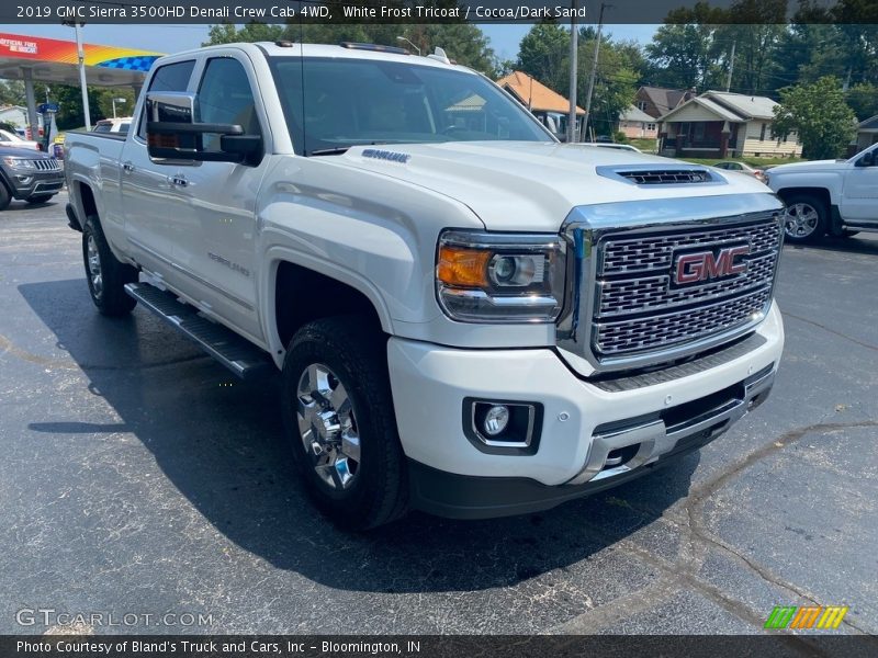 White Frost Tricoat / Cocoa/Dark Sand 2019 GMC Sierra 3500HD Denali Crew Cab 4WD