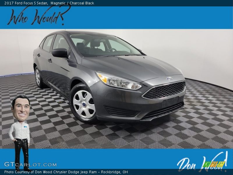 Magnetic / Charcoal Black 2017 Ford Focus S Sedan