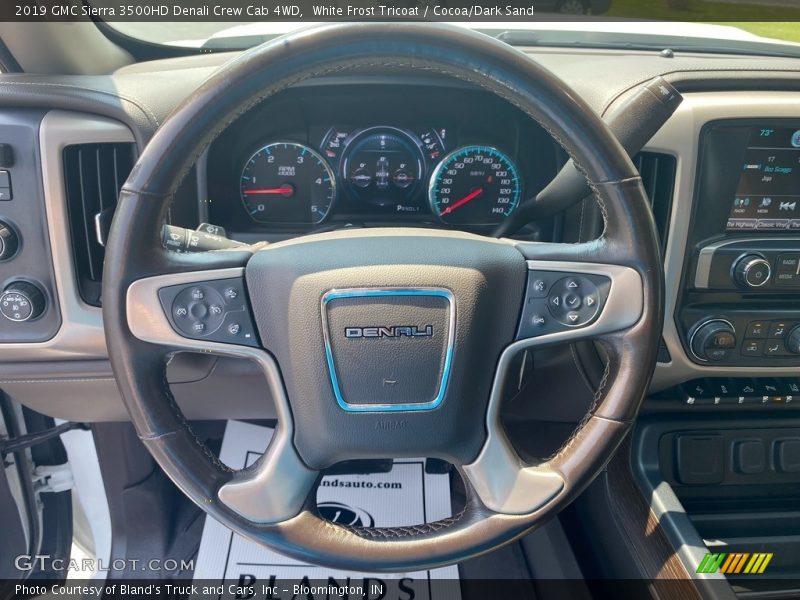 White Frost Tricoat / Cocoa/Dark Sand 2019 GMC Sierra 3500HD Denali Crew Cab 4WD