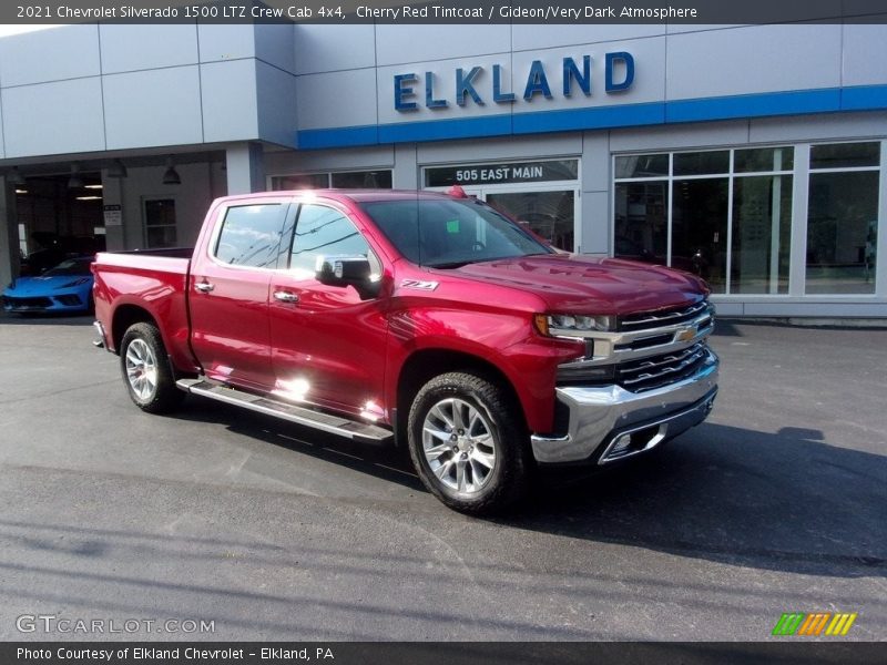 Cherry Red Tintcoat / Gideon/Very Dark Atmosphere 2021 Chevrolet Silverado 1500 LTZ Crew Cab 4x4