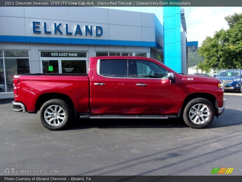 Cherry Red Tintcoat / Gideon/Very Dark Atmosphere 2021 Chevrolet Silverado 1500 LTZ Crew Cab 4x4