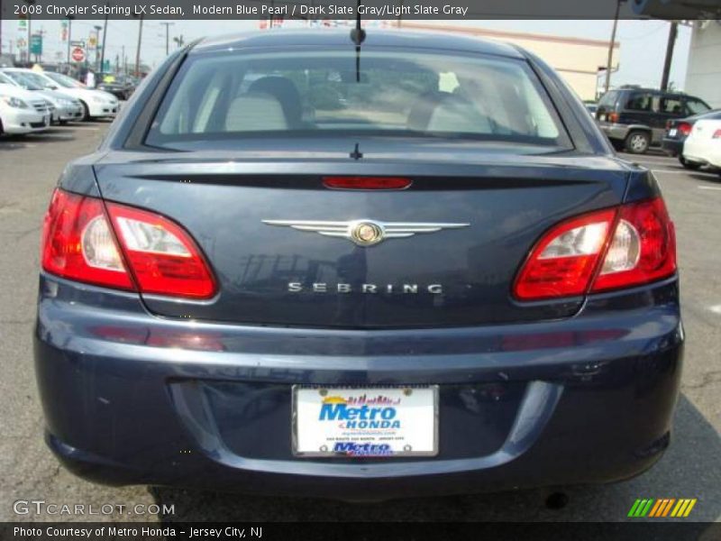 Modern Blue Pearl / Dark Slate Gray/Light Slate Gray 2008 Chrysler Sebring LX Sedan