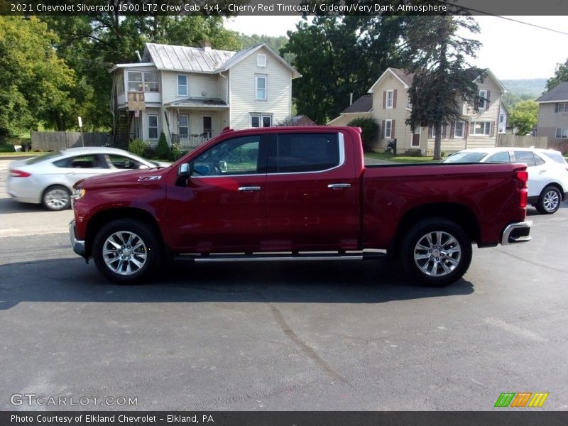 Cherry Red Tintcoat / Gideon/Very Dark Atmosphere 2021 Chevrolet Silverado 1500 LTZ Crew Cab 4x4