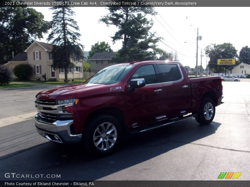 Cherry Red Tintcoat / Gideon/Very Dark Atmosphere 2021 Chevrolet Silverado 1500 LTZ Crew Cab 4x4