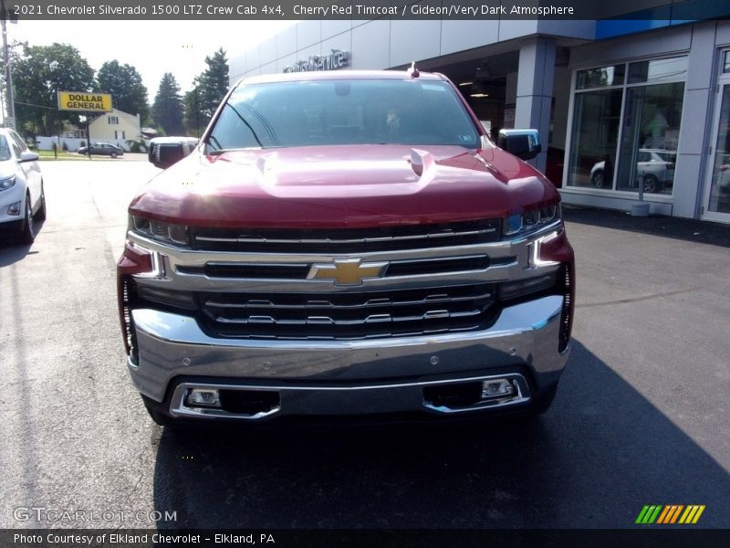 Cherry Red Tintcoat / Gideon/Very Dark Atmosphere 2021 Chevrolet Silverado 1500 LTZ Crew Cab 4x4