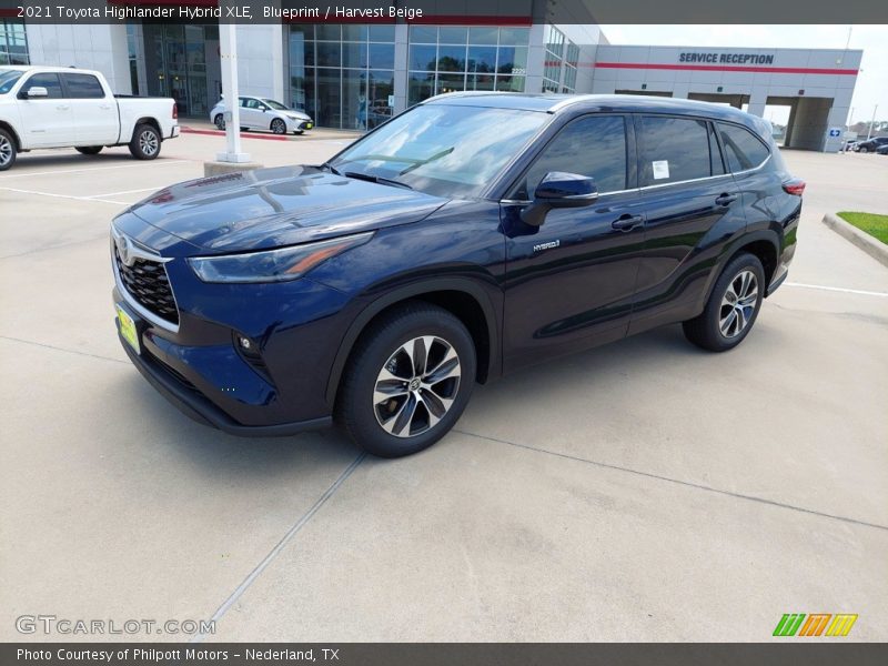 Blueprint / Harvest Beige 2021 Toyota Highlander Hybrid XLE