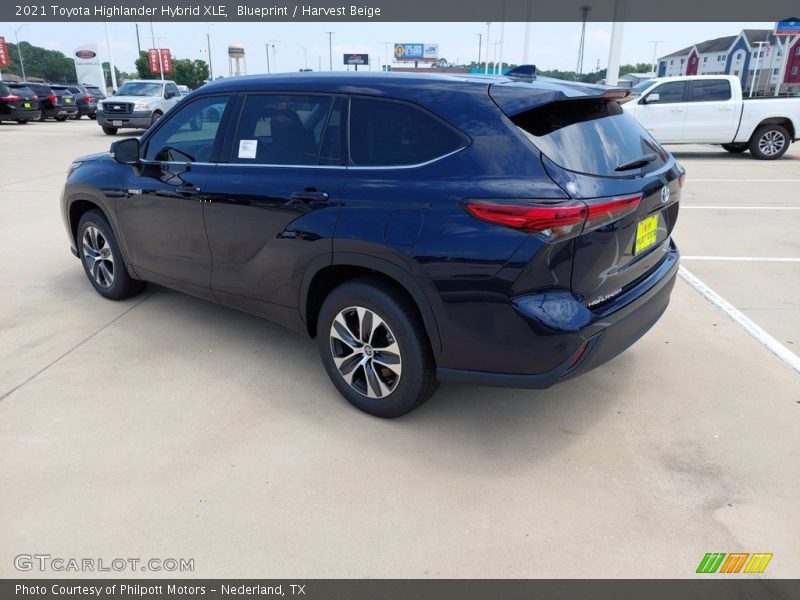 Blueprint / Harvest Beige 2021 Toyota Highlander Hybrid XLE
