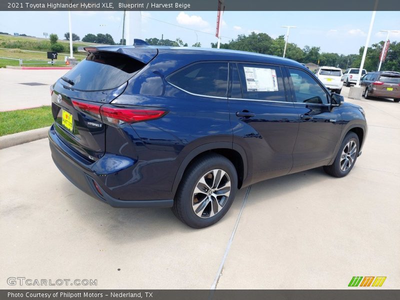 Blueprint / Harvest Beige 2021 Toyota Highlander Hybrid XLE