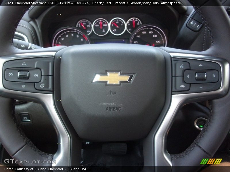Cherry Red Tintcoat / Gideon/Very Dark Atmosphere 2021 Chevrolet Silverado 1500 LTZ Crew Cab 4x4