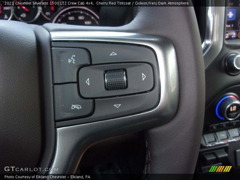 Cherry Red Tintcoat / Gideon/Very Dark Atmosphere 2021 Chevrolet Silverado 1500 LTZ Crew Cab 4x4