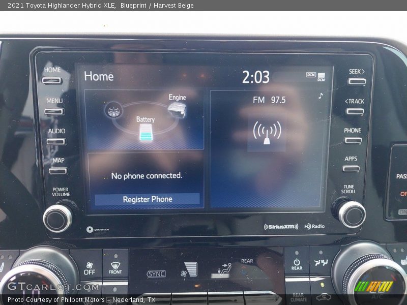 Blueprint / Harvest Beige 2021 Toyota Highlander Hybrid XLE