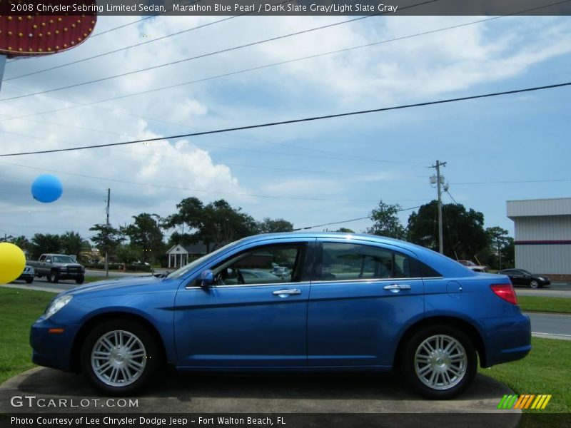 Marathon Blue Pearl / Dark Slate Gray/Light Slate Gray 2008 Chrysler Sebring Limited Sedan
