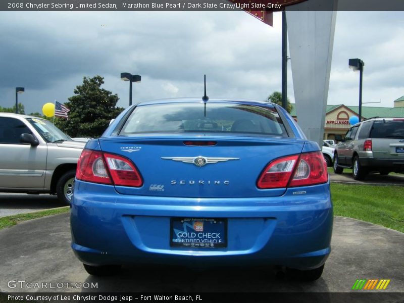 Marathon Blue Pearl / Dark Slate Gray/Light Slate Gray 2008 Chrysler Sebring Limited Sedan