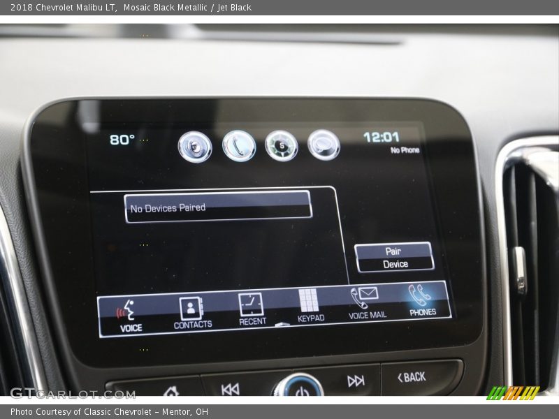 Mosaic Black Metallic / Jet Black 2018 Chevrolet Malibu LT