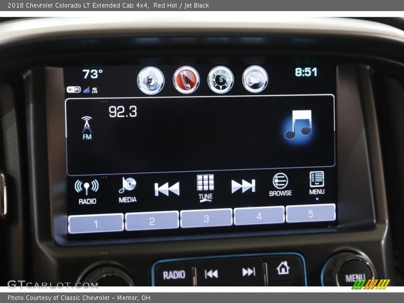 Red Hot / Jet Black 2018 Chevrolet Colorado LT Extended Cab 4x4