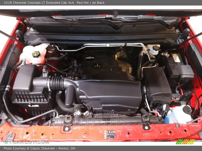 Red Hot / Jet Black 2018 Chevrolet Colorado LT Extended Cab 4x4