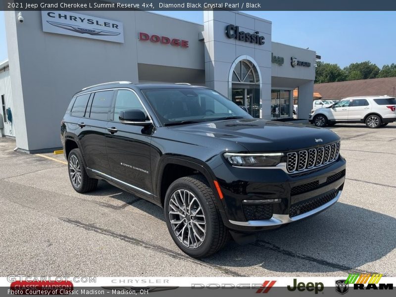 Diamond Black Crystal Pearl / Black 2021 Jeep Grand Cherokee L Summit Reserve 4x4