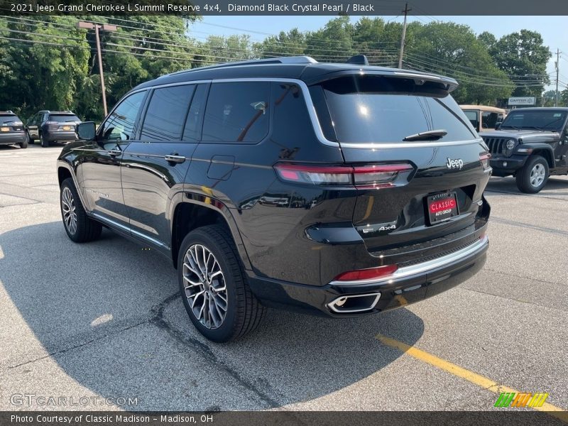 Diamond Black Crystal Pearl / Black 2021 Jeep Grand Cherokee L Summit Reserve 4x4