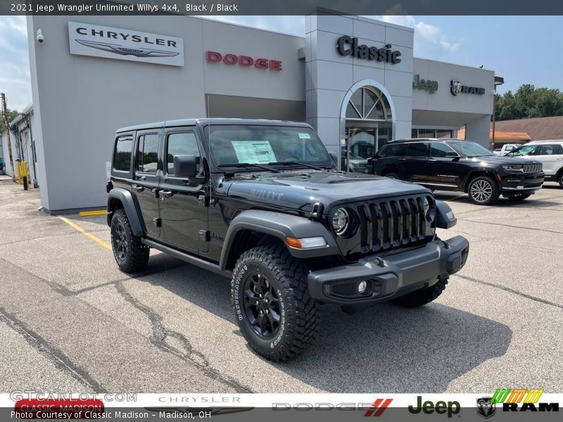Black / Black 2021 Jeep Wrangler Unlimited Willys 4x4