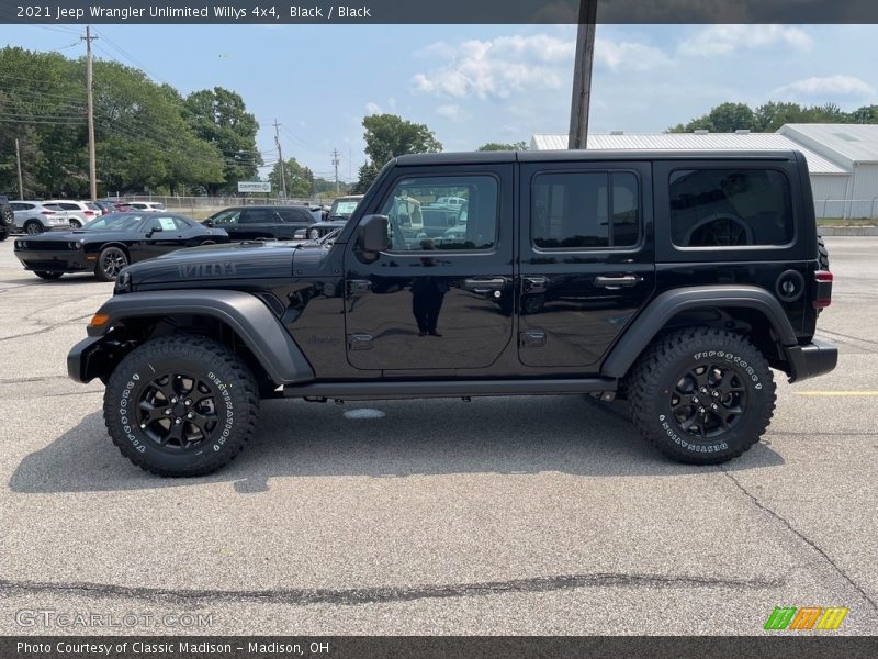 Black / Black 2021 Jeep Wrangler Unlimited Willys 4x4