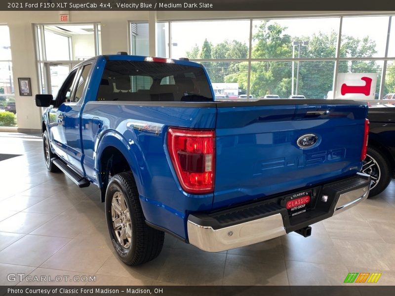 Velocity Blue / Medium Dark Slate 2021 Ford F150 XLT SuperCab 4x4