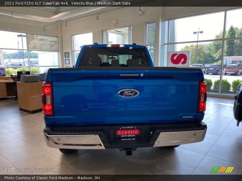 Velocity Blue / Medium Dark Slate 2021 Ford F150 XLT SuperCab 4x4