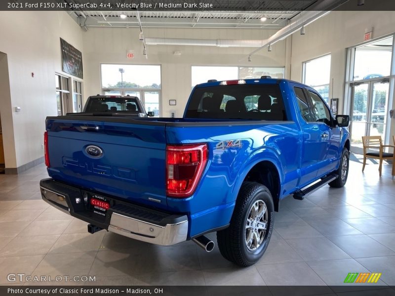 Velocity Blue / Medium Dark Slate 2021 Ford F150 XLT SuperCab 4x4