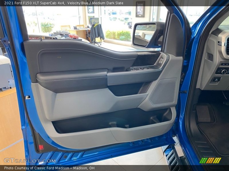 Velocity Blue / Medium Dark Slate 2021 Ford F150 XLT SuperCab 4x4