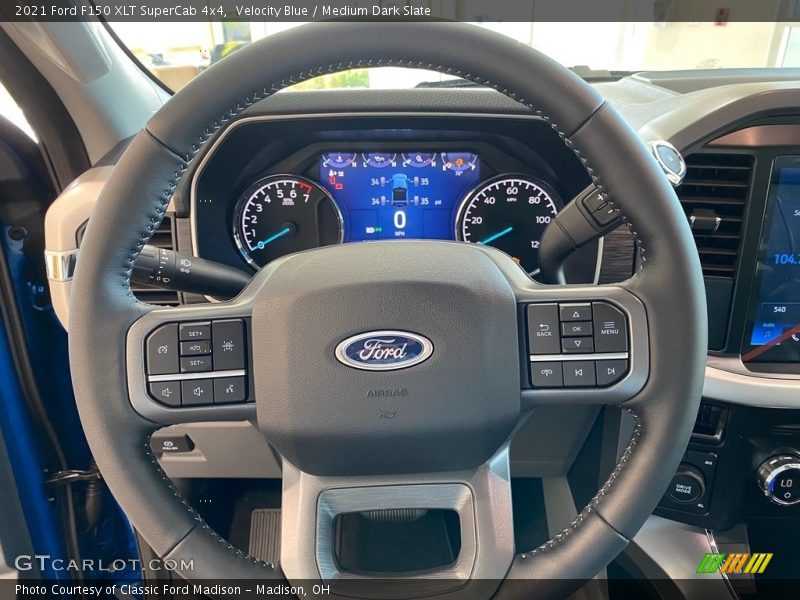 Velocity Blue / Medium Dark Slate 2021 Ford F150 XLT SuperCab 4x4