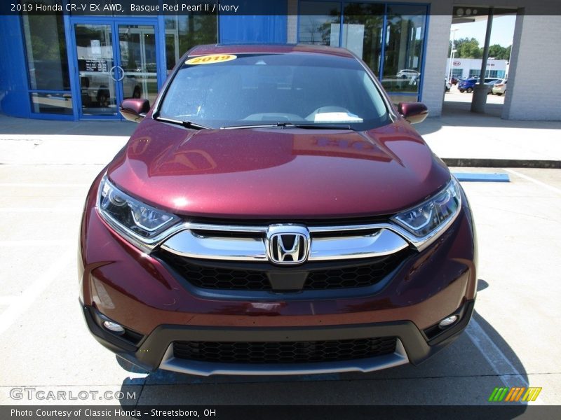 Basque Red Pearl II / Ivory 2019 Honda CR-V EX AWD