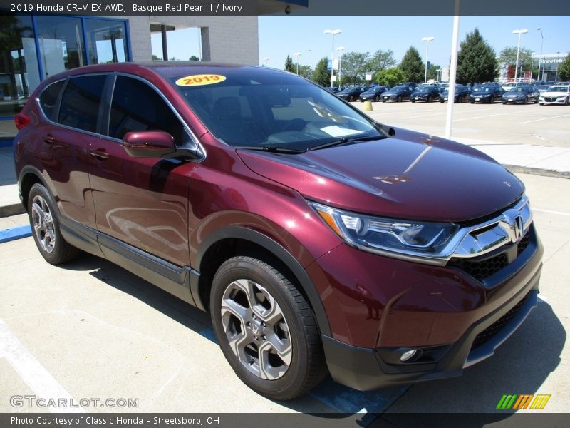 Basque Red Pearl II / Ivory 2019 Honda CR-V EX AWD