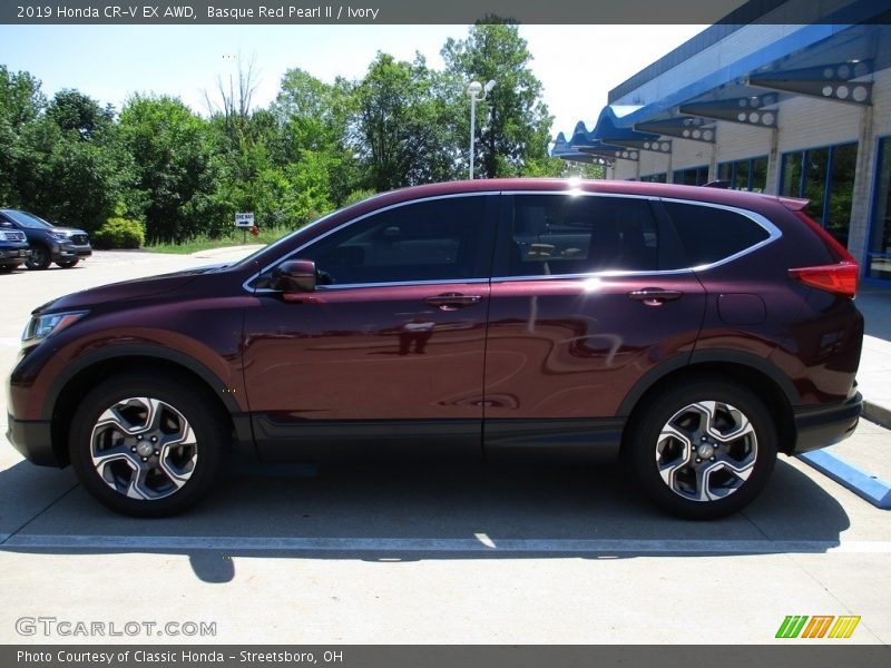 Basque Red Pearl II / Ivory 2019 Honda CR-V EX AWD