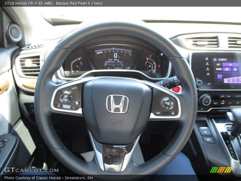 Basque Red Pearl II / Ivory 2019 Honda CR-V EX AWD