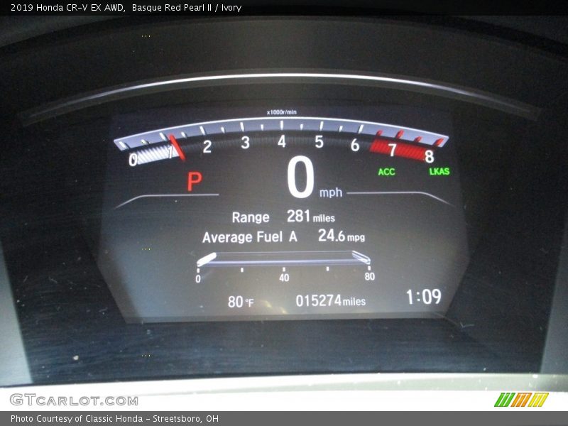 Basque Red Pearl II / Ivory 2019 Honda CR-V EX AWD