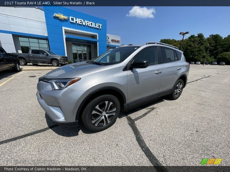 Silver Sky Metallic / Black 2017 Toyota RAV4 LE AWD