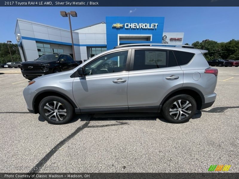 Silver Sky Metallic / Black 2017 Toyota RAV4 LE AWD