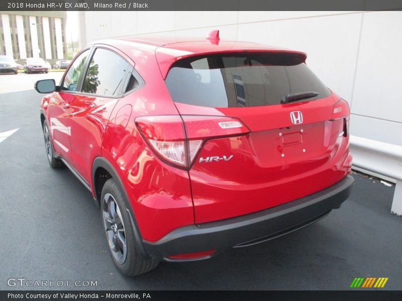 Milano Red / Black 2018 Honda HR-V EX AWD