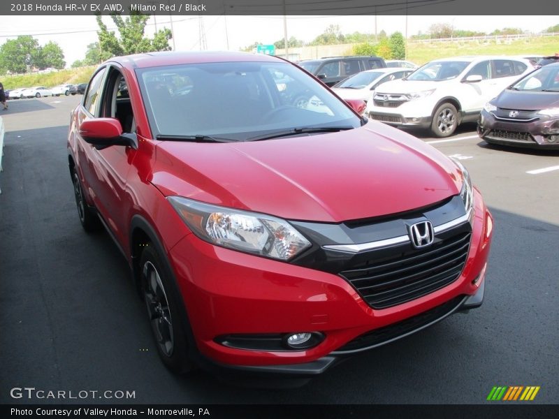 Milano Red / Black 2018 Honda HR-V EX AWD