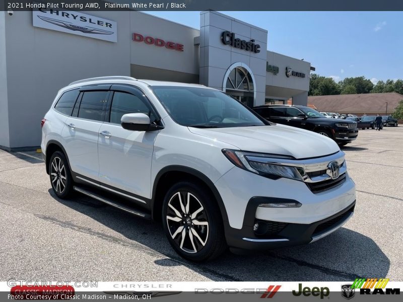 Platinum White Pearl / Black 2021 Honda Pilot Touring AWD