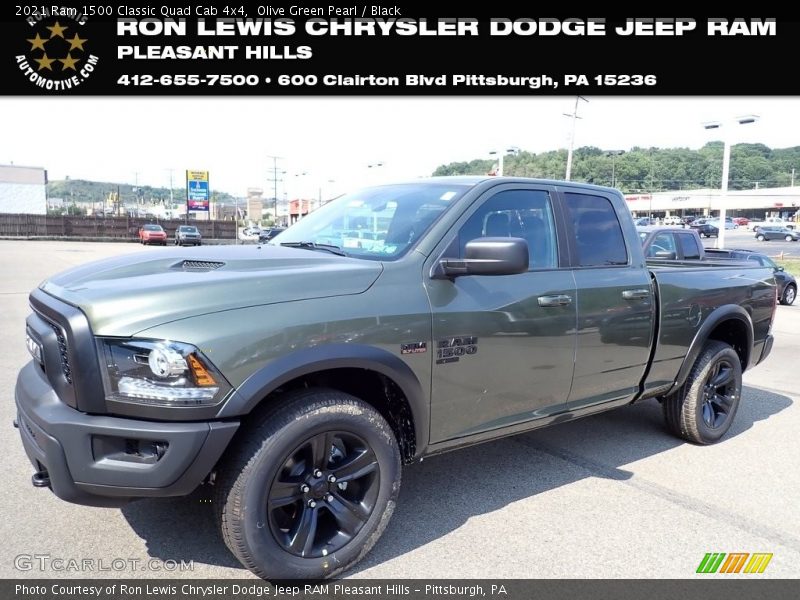 Olive Green Pearl / Black 2021 Ram 1500 Classic Quad Cab 4x4