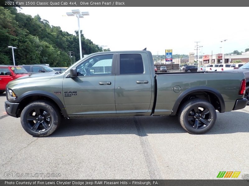Olive Green Pearl / Black 2021 Ram 1500 Classic Quad Cab 4x4