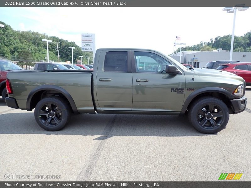 Olive Green Pearl / Black 2021 Ram 1500 Classic Quad Cab 4x4