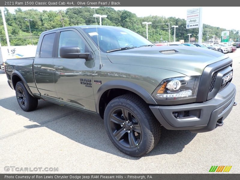 Olive Green Pearl / Black 2021 Ram 1500 Classic Quad Cab 4x4