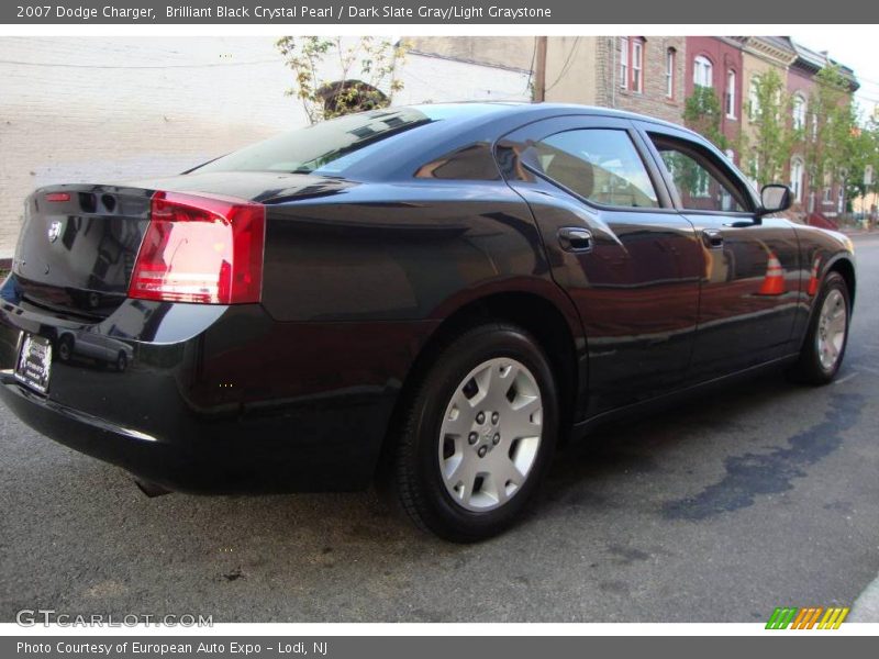 Brilliant Black Crystal Pearl / Dark Slate Gray/Light Graystone 2007 Dodge Charger