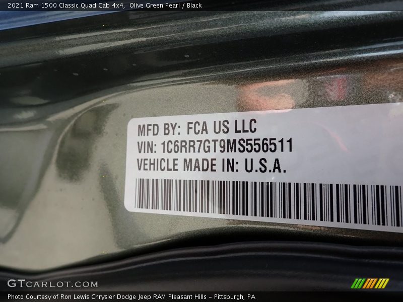 Olive Green Pearl / Black 2021 Ram 1500 Classic Quad Cab 4x4