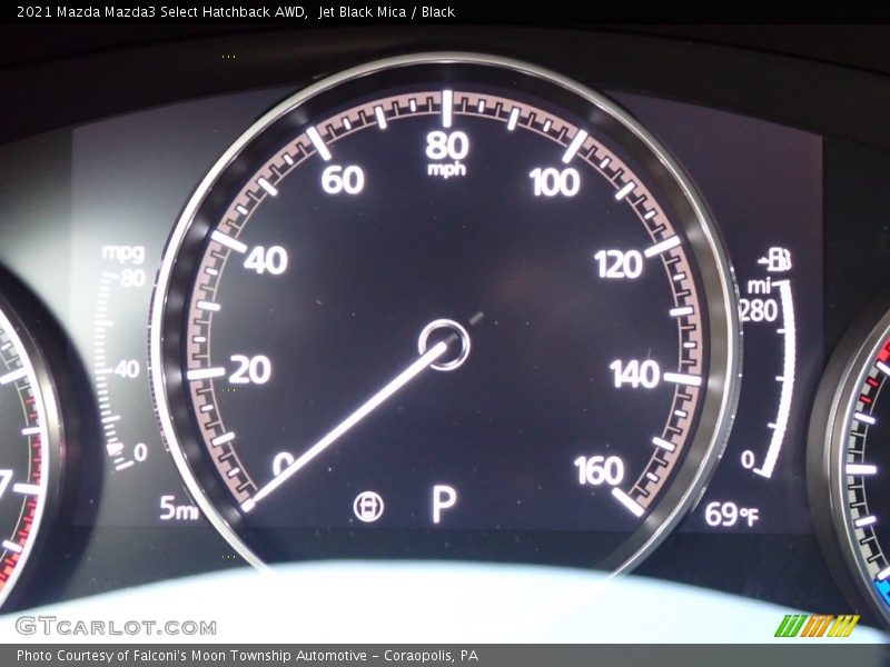 Jet Black Mica / Black 2021 Mazda Mazda3 Select Hatchback AWD