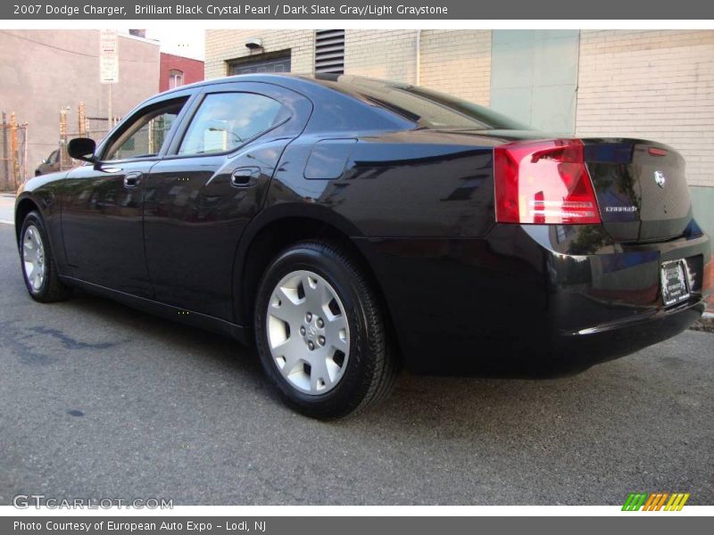 Brilliant Black Crystal Pearl / Dark Slate Gray/Light Graystone 2007 Dodge Charger