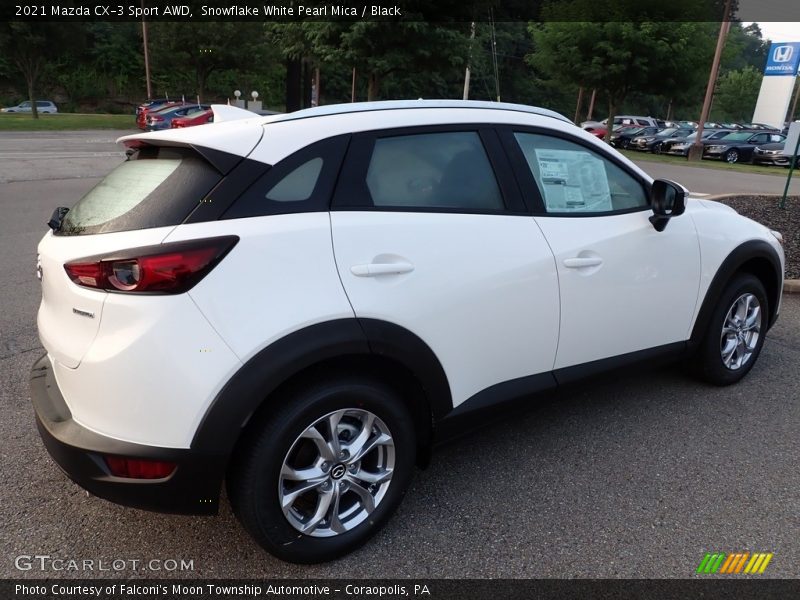 Snowflake White Pearl Mica / Black 2021 Mazda CX-3 Sport AWD