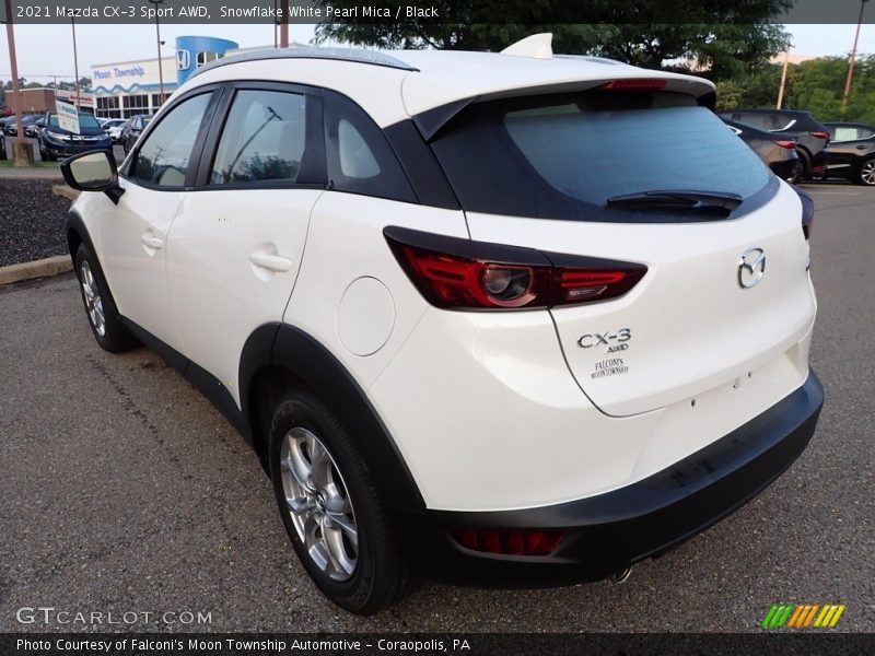 Snowflake White Pearl Mica / Black 2021 Mazda CX-3 Sport AWD